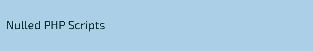 Nulled PHP Scripts